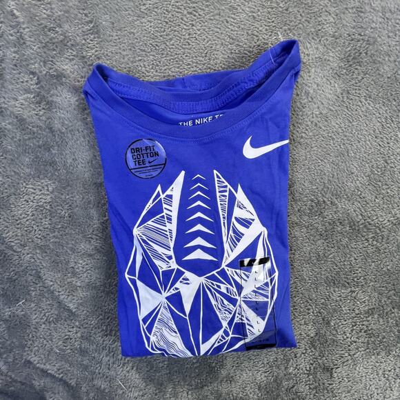 Nike Shirt Boys Large Blue Dri-Fit Cotton Football Graphic Athletic New Tag - Picture 11 of 11